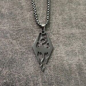 Black Skyrim Dragonborn Necklace